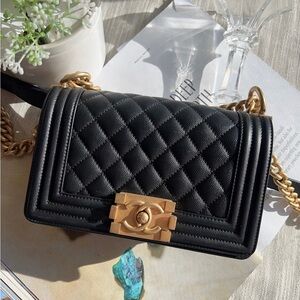 Chanel Chanel Small Black Caviar Boy Bag